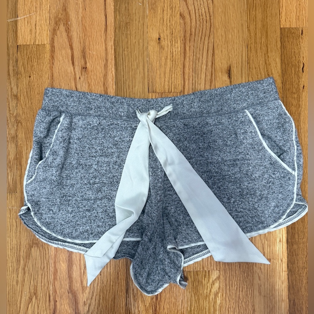 Abercrombie & Fitch Gray Lounge Shorts with White Tie